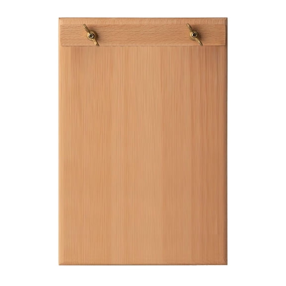 Dualoai Wood Sign Holder A5 Flyer Display Frame for Restaurants Picture Paper Office brown