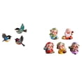thumbnail image 1 of Dualoai Wooden Bird Wall Art and God of Fortune Figurines Sculpture Set for Garden Study Room Farmhouse Bedroom New Year Desk Party Decor, 1 of 8