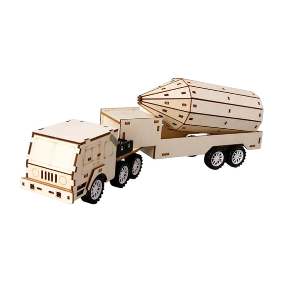 Dualoai Wooden Model Car Building Kits Wood 3D Puzzles, Interactive Kits Science Experiment for Gift, Development Beginner