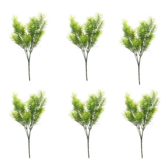 Dualoai blesiya 6Pcs 30cm Green Artificial Cedar Tree Home Garden Decor Conifer Tree