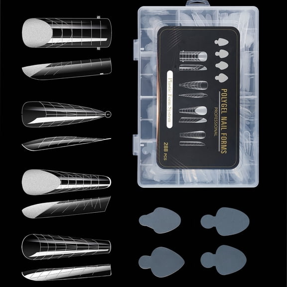 Duals Forms Acrylic UV Gel Mold Full Cover Fasle Tips Form French Extension Tips Stickers