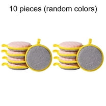 Dualsided Dishwashing Reusable Sponge for Kitchen Round Scrub Sponges for Dishes 10