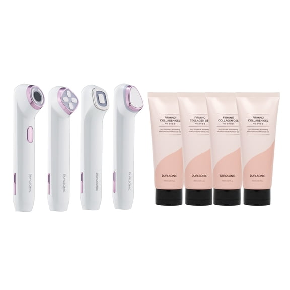 Dualsonic Glimbit Complete Skin Care System, 4Kinds, Mareummo, Won, Semo, Nemo   EP Absorption, RF Firming, Ultrasound Hydration & HIFU Contouring Effortless Portable Beauty Care Bundle with Conduct