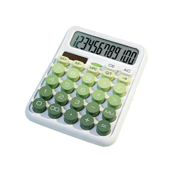 Dualss Power Solar & Battery Desktop Calculator – 12 Digit LCD Display, Standard Function for Office, Business, Home, Daily Calculations