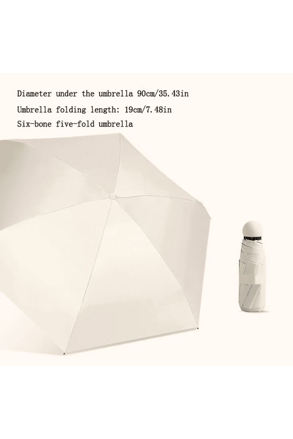 Dualuse Capsule Umbrella Portable Mini Rainproof Wind-resistant Sun Protection for Sunny And Rainy Days Outdoor Traveling