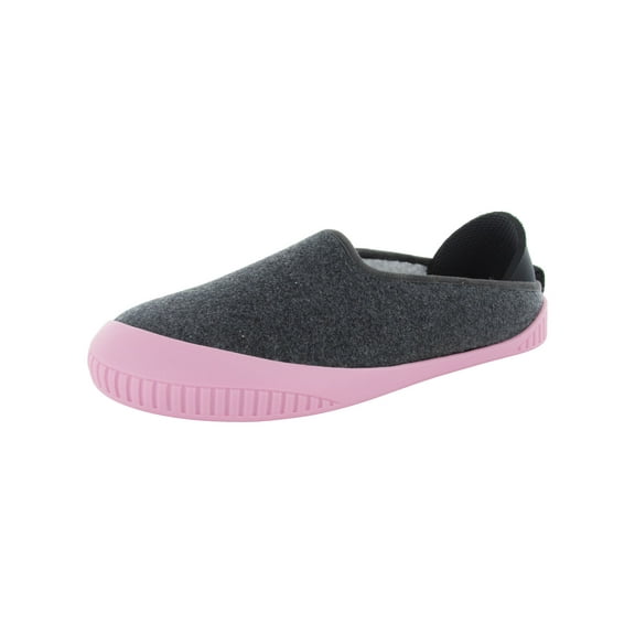 Dualyz Unisex Kush Wool Slipper, Dark Grey/Pink, Womens US 5
