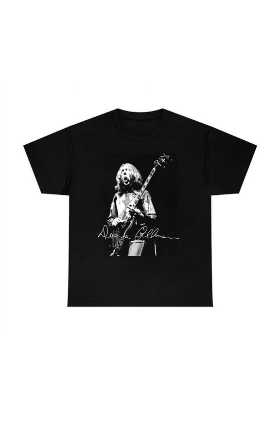 Duane Allman Gift for fan T Shirt S-3XL Short Sleeve Cotton Men