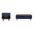 thumbnail image 1 of Duane End Table and Coffee Table from Engineered Wood in Dark Brown & Navy Blue, 1 of 11