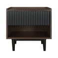 thumbnail image 1 of Manhattan Comfort Duane Nightstand from Engineered Wood in Dark Brown and Black, 1 of 13
