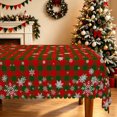 thumbnail image 1 of Duangreer Christmas Red Checkered Rectangle Tablecloth, Waterproof Wrinkle Resistant, 60 x 84 Inch, Washable Table Cover for Family Party Decors, 1 of 6