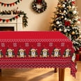 thumbnail image 1 of Duangreer Christmas Theme Rectangle Tablecloth, Retro Pattern Cartoon Puppy Print, Washable Table Cover for Party Picnic Indoor Outdoor Decor, 60 x 102 Inch, 1 of 6
