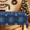 thumbnail image 1 of Duangreer Christmas White Snowflake Rectangle Tablecloth, Table Cover with Waterproof Wrinkle Resistant for Party Decorations, 60 x 120 Inch, 1 of 6
