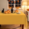 thumbnail image 1 of Duangreer Orange Halloween Rectangle Tablecloth, Bat Spider Web Print, Waterproof Wrinkle Resistant Table Cover for Party Picnic Indoor Outdoor Decor, 60 x 120 Inch, 1 of 6