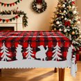 thumbnail image 1 of Duangreer Rectangle Tablecloth, Christmas Red Checkered Print Table Cover with Waterproof Wrinkle Resistant for Family Party Decors, 60 x 102 Inch, 1 of 6