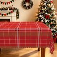 thumbnail image 1 of Duangreer Red Plaid Chritmas Rectangle Tablecloth, Washable Table Cover with Waterproof Wrinkle Resistant for Xmas Party Decoration, 60 x 102 Inch, 1 of 6