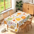thumbnail image 1 of Duangreer Retro Orange Pumpkin Print Rectangle Tablecloth, Washable Table Cover with Waterproof Wrinkle Resistant for Restaurant Picnic Indoor Outdoor, 60 x 84 Inch, 1 of 6