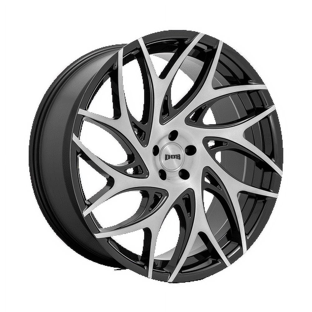Dub S260 G.O.A.T. 26X10 5X115 15Et 106.1Cb Brushed Face With Gloss Black Dark Tint Spokes Wheel