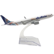 Dubai Airlines B737 Diecast Model Airplane 1400 Scale, Perfect for Aviation Display & Collection