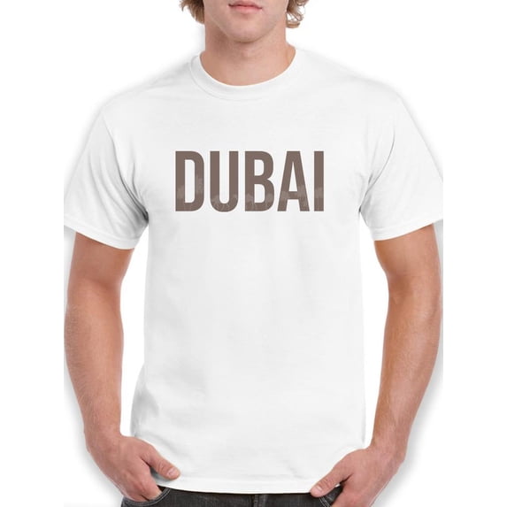 Dubai Bronze Desert Banner T-Shirt Men -Image by Shutterstock, Male 3X-Large
