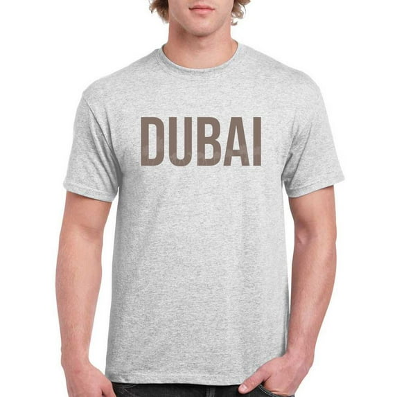 Dubai Bronze Desert Banner T-Shirt Men -Image by Shutterstock, Male 5X-Large