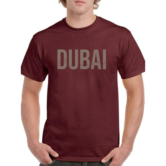 Dubai Bronze Desert Banner T-Shirt Men -Image by Shutterstock, Male Small