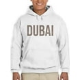 thumbnail image 1 of Dubai Bronze Lettering Banner Hoodie Men -Image by Shutterstock, Male 5X-Large, 1 of 4