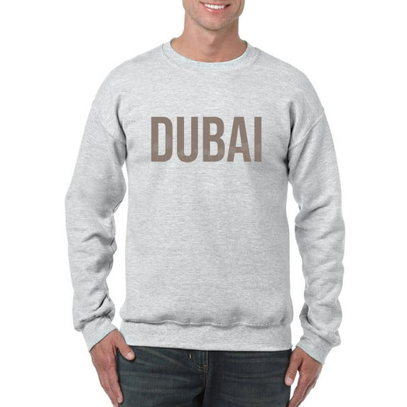 Dubai Bronze Lettering Banner Sweatshirt Men -Image by Shutterstock, Male XX-Large