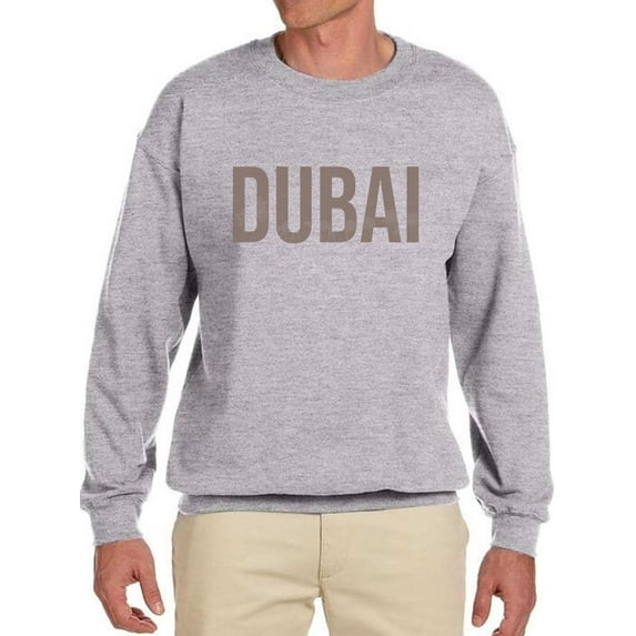 Dubai Bronze Lettering Banner Sweatshirt Men -Image by Shutterstock, Male x-Large
