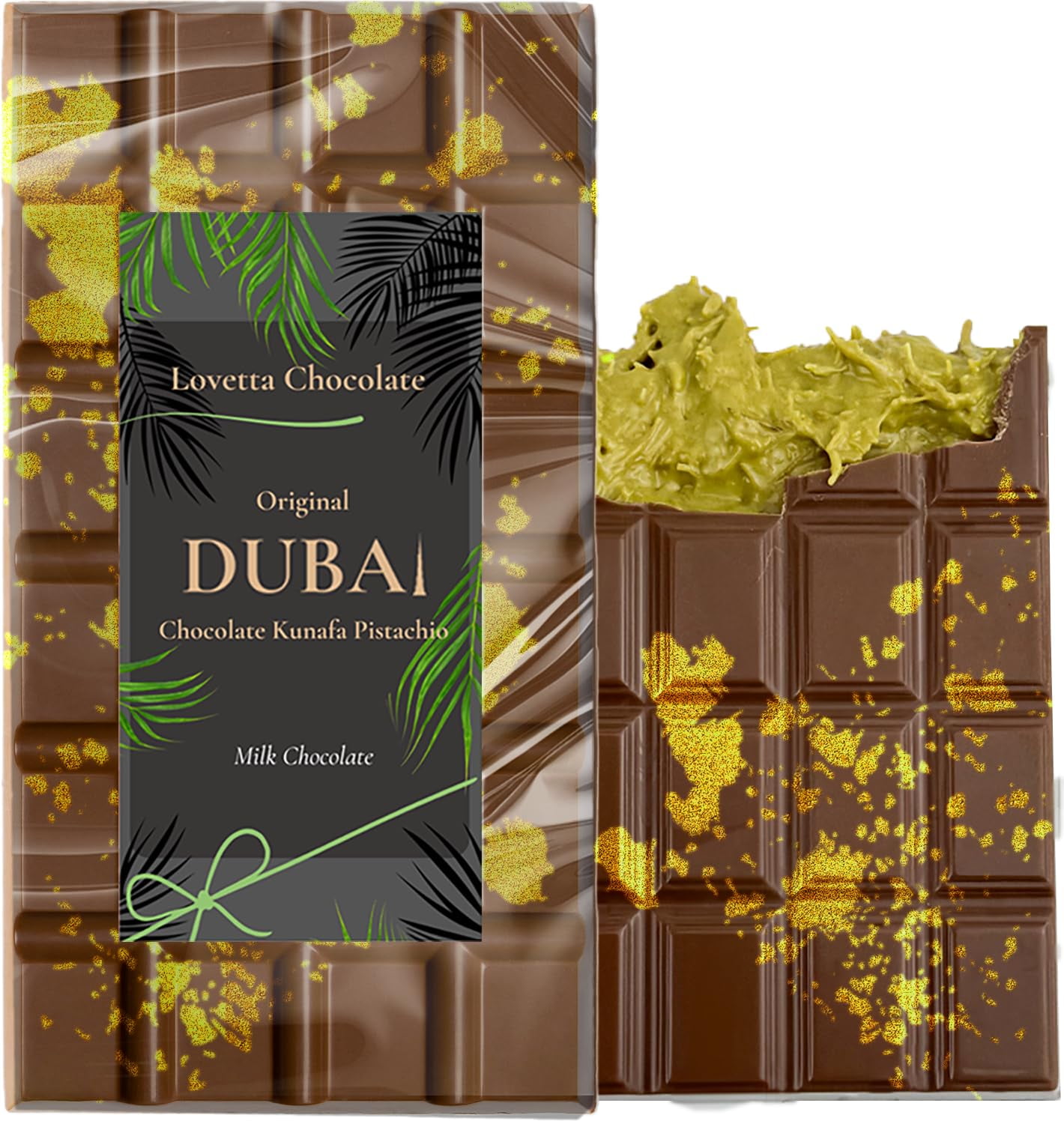 Dubai Chocolate Bar Pistachio 8 oz (The Orginal Viral) Luxury Rich