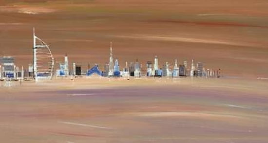 Dubai City Canvas Art - Lee McCarthy (12 x 18)