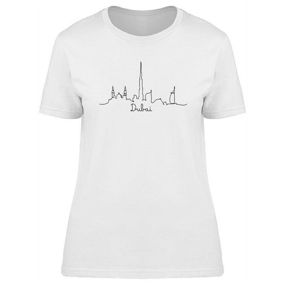 Dubai City Skyline Design T-Shirt Women -Image by Shutterstock, Female x-Large
