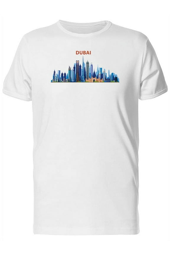 Dubai City Skyline, Travel T-Shirt Men -Image by Shutterstock, Male Small