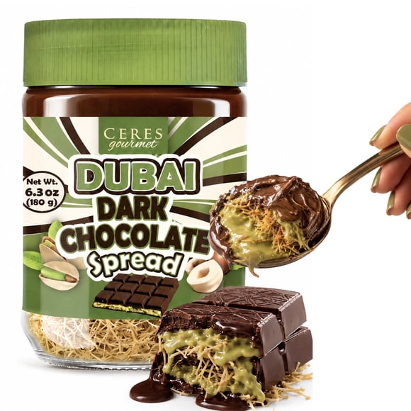 Ceres Gourmet Pistachio Chocolate Spread Gourmet Crunchy Kataifi Jar 1-Count 6.35 oz