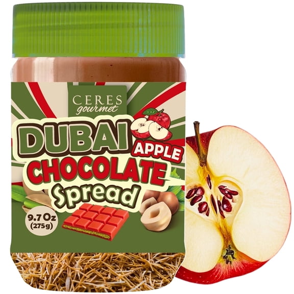 Ceres Gourmet Spreadable Chocolate Pistachio Spread with Freeze Dried Apple Roasted Phyllo 9.7 oz