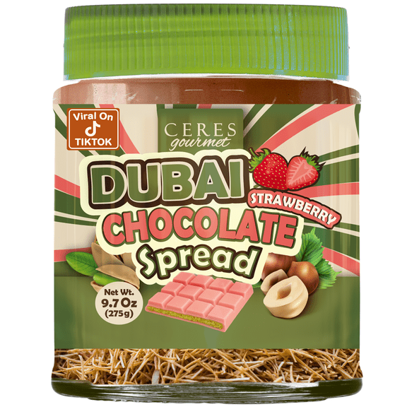 Ceres Gourmetdubai chocolate spread with strawberry & Roasted Phyllo 9.7 oz