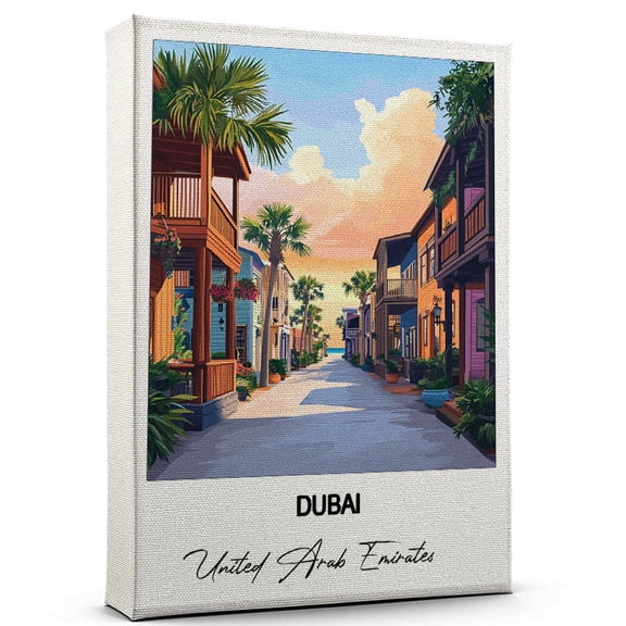 Dubai Travel Wall Canvas Elegant and Cultural Art Print United Arab Emirates Canvas Print Ideal Gift for Travel Lovers
