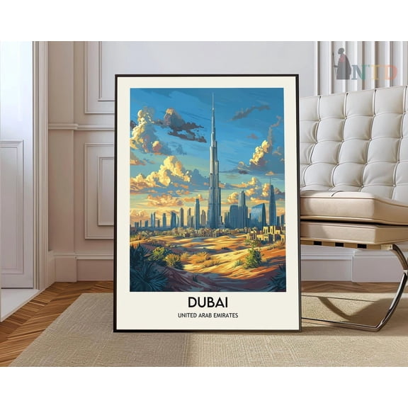 Dubai UAE Cityscape Wall Art Travel Decor Photo Print Unframed Paper Print