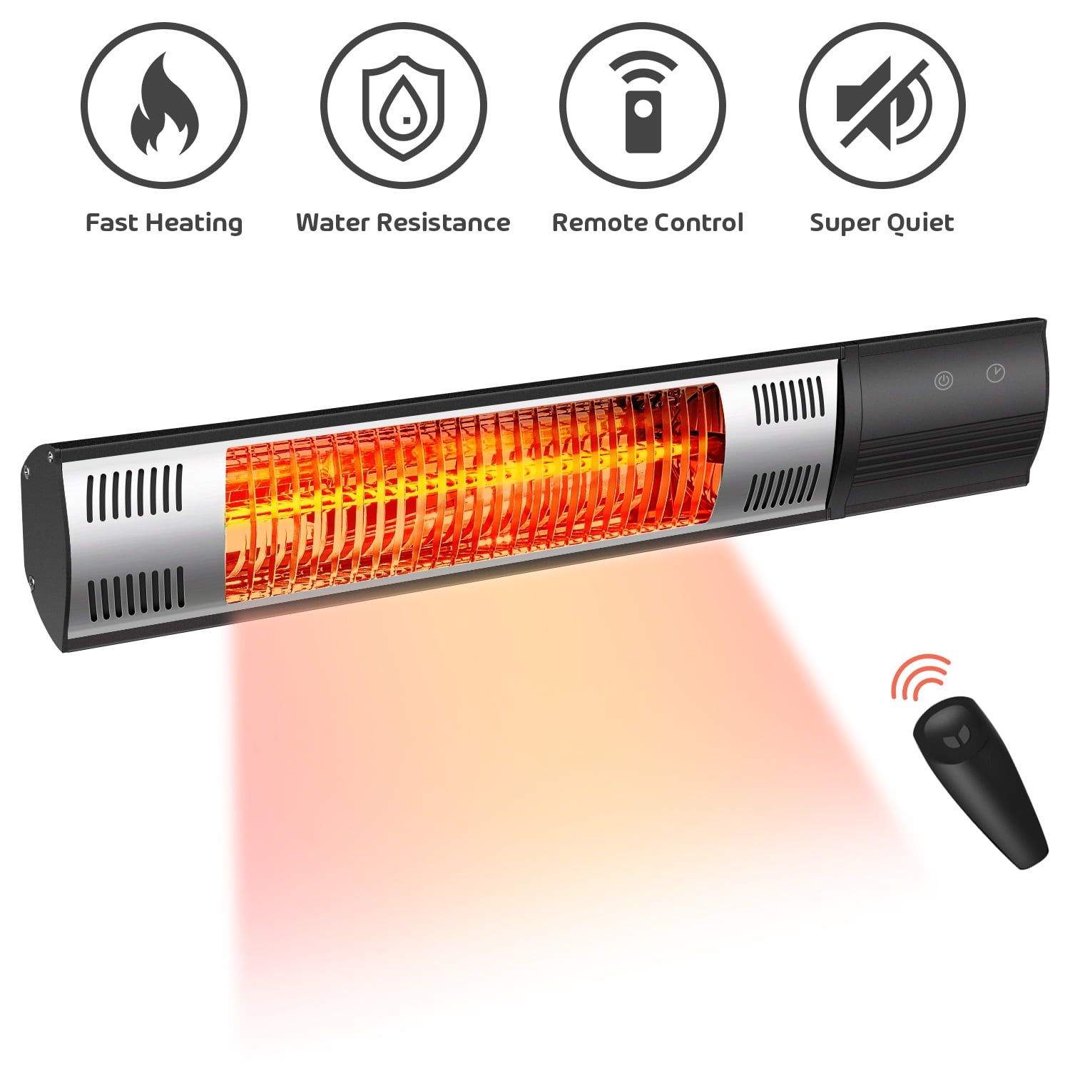 Dubbin Electric Patio Heater Infrared Indoor/Outdoor Heater Waterproof
