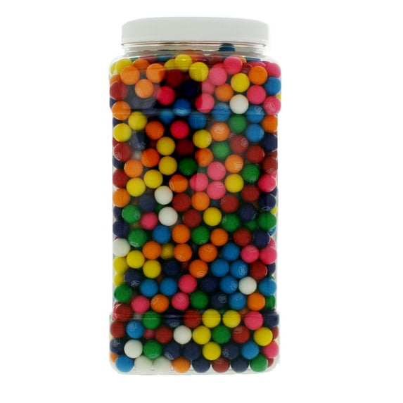 Dubble Bubble 6LB Gourmet 1/2in Gumballs - Original Bulk Assorted Colors in 1 Gallon Gift Ready Reusable Square Jar