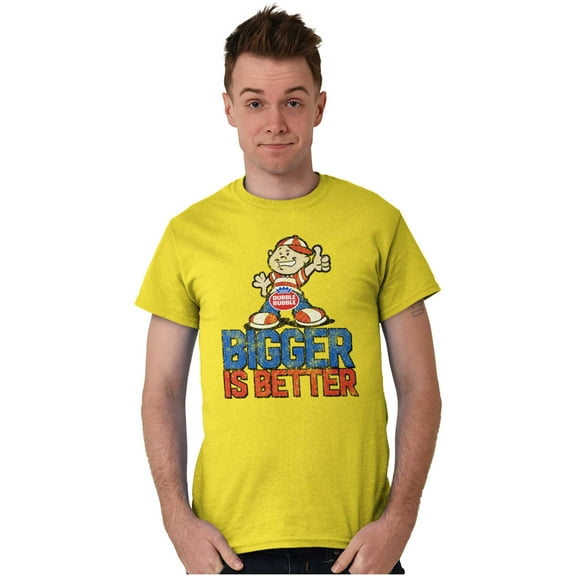 Dubble Bubble Bigger is Better Joke Men's Graphic T Shirt Tees Brisco Brands M
