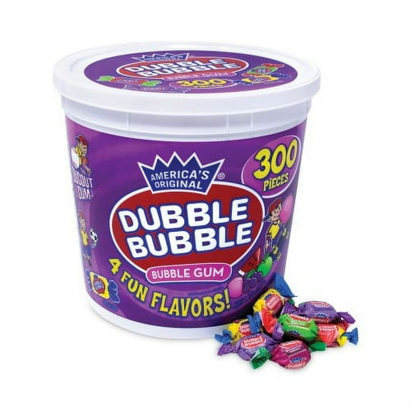 Bubble Gum Assorted Flavor Twist Tub, 300 Pieces/Tub, Delivered in 1-4 Business Days