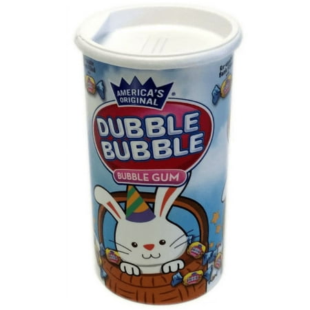 Dubble Bubble Bubble Gum Candy, Easter Bunny Bank, 3.5 Ounce Bank