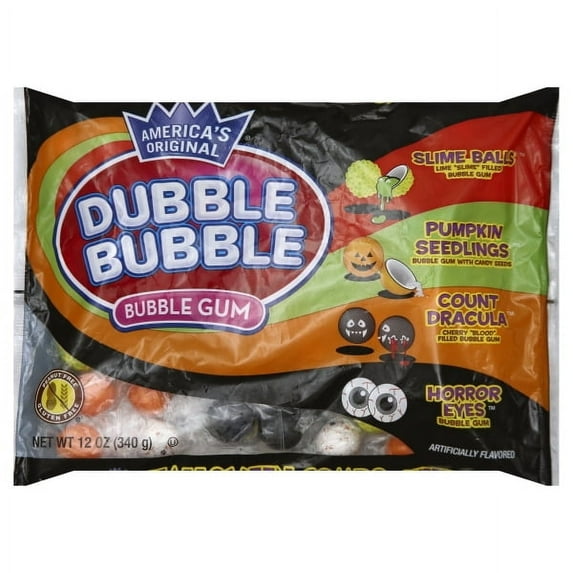 Dubble Bubble Halloween Combo Spooky Assortment Bubble Gum, 12 Ounce