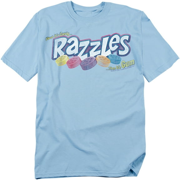 Dubble Bubble T-Shirt Distressed Logo Unisex Graphic Tee For Men & Women Light Blue&nbsp;