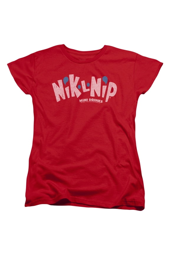 Dubble Bubble Distressed Logo S/S Women's T-Shirt Red