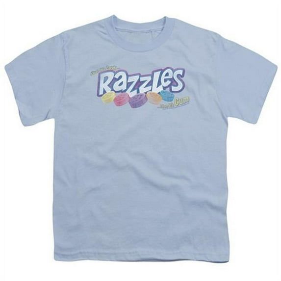 Dubble Bubble-Distressed Logo - Short Sleeve Youth 18-1 Tee - Light Blue, Small