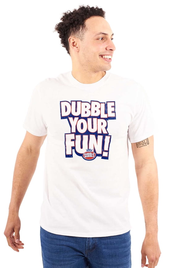 Dubble Bubble Double Your Fun Logo Men's Graphic T Shirt Tees Brisco Brands M