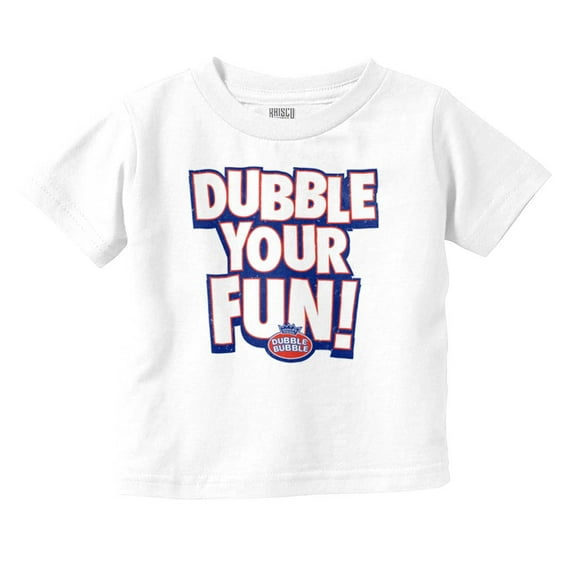 Dubble Bubble Double Your Fun Logo Toddler Boy Girl T Shirt Infant Toddler Brisco Brands 18M
