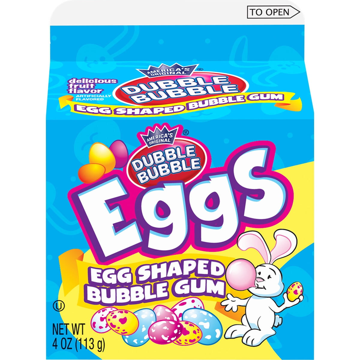 Dubble Bubble Egg Shaped Carton, Easter Bubble Gum, 4 oz.