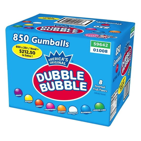 Dubble Bubble Fruit Gumballs 850 ct. A1